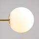Mid-Century Modern Italian Chandelier in Brass and Opaline Glass, 1960s