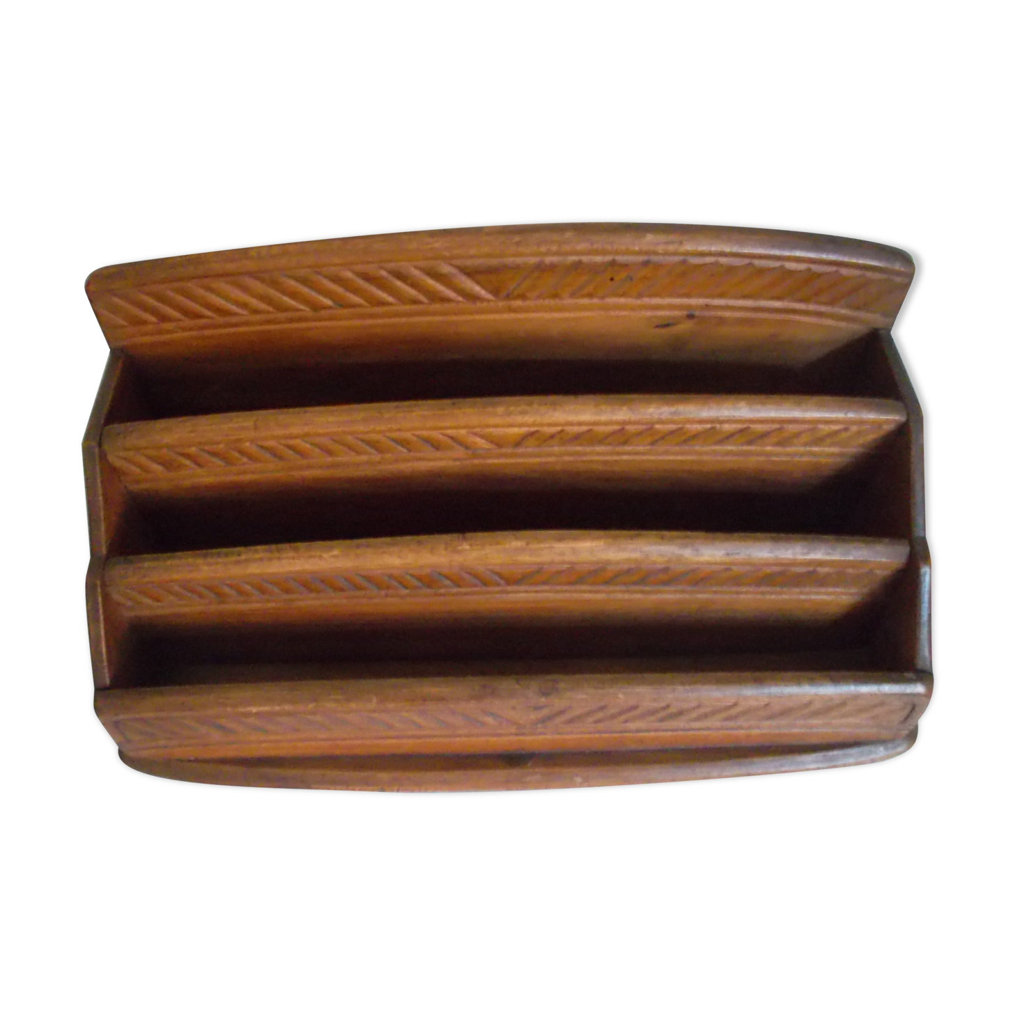 Letter mail holder in carving wood