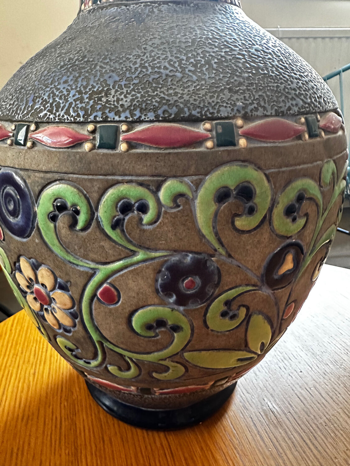 Amphora lamp vase Czechoslovakia Art Deco H 30 cm