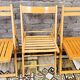 Set of 4 vintage mismatched folding chairs