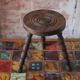 Vintage stool, tripod stool, occasional stool, wooden plant stand, side table, interior decoration.