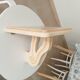Vintage solid oak wall-mounted console shelf