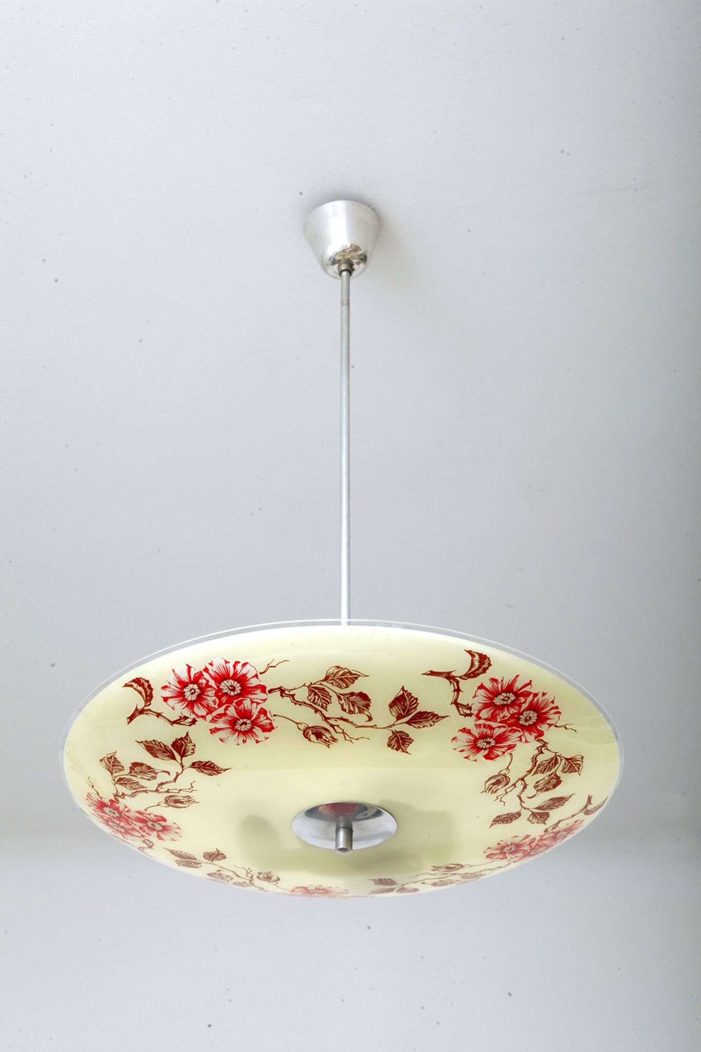 Glass ceiling lamp, Czechoslovakia, 60's