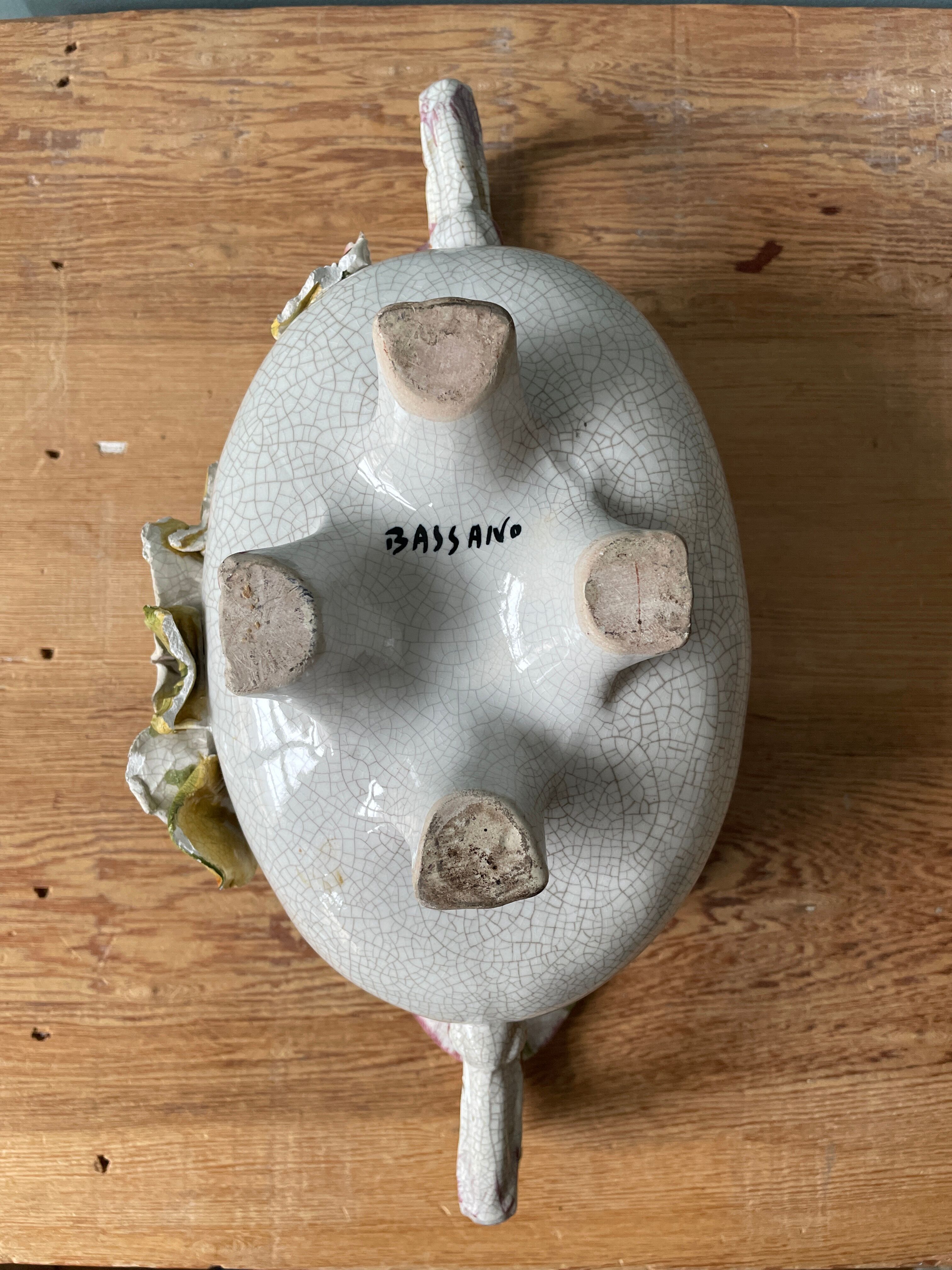 Bassano table planter, splashing flowers Italy