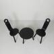 Set of 2 Spanish Brutalist chairs and coffee table, 1960s