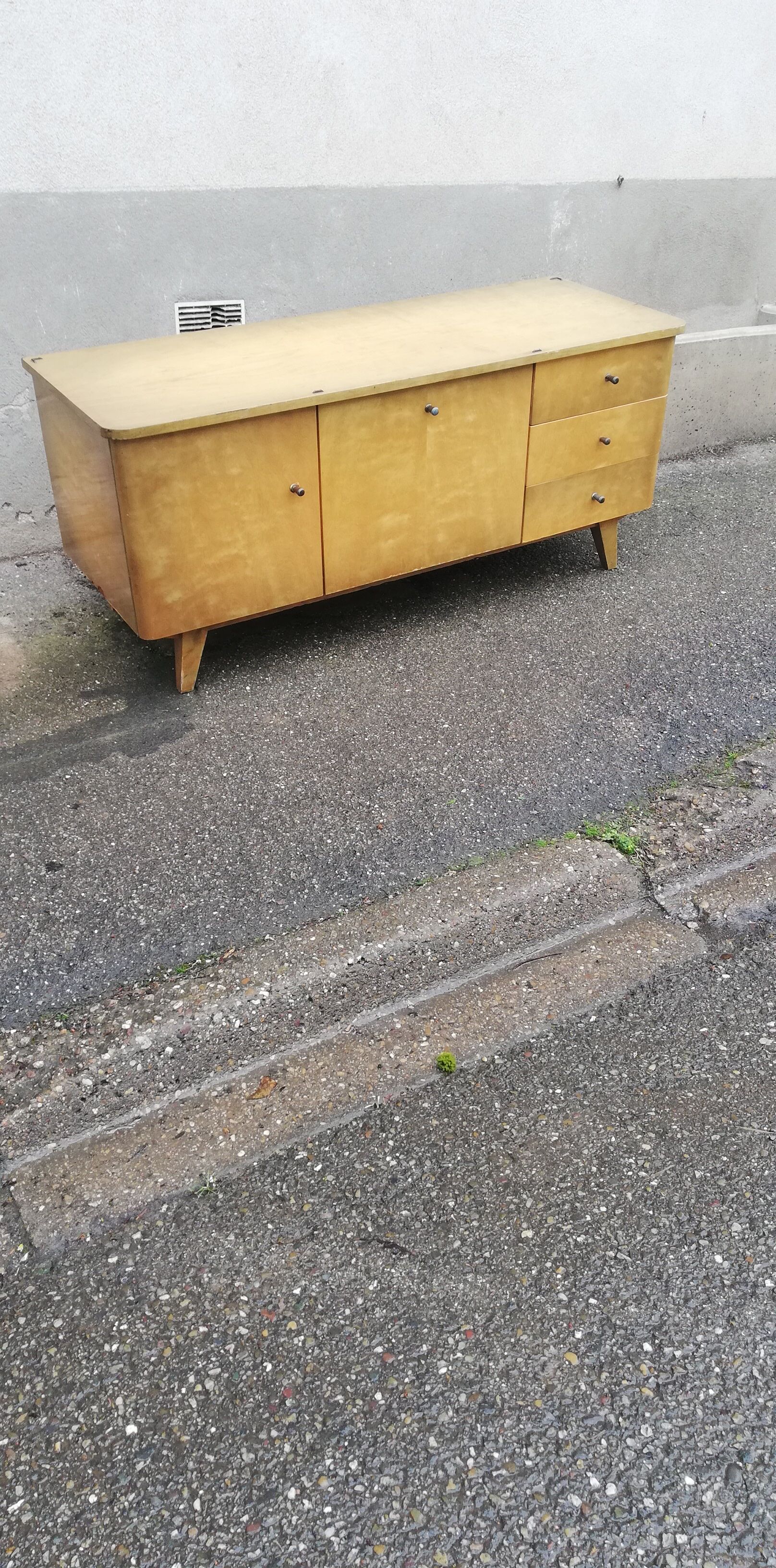 Vintage enfilade 3 drawers 1 door 1 flap