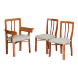 Restored ArtDeco Seating Set, Beech, Maple Root Veneer, Czechia, 1930s