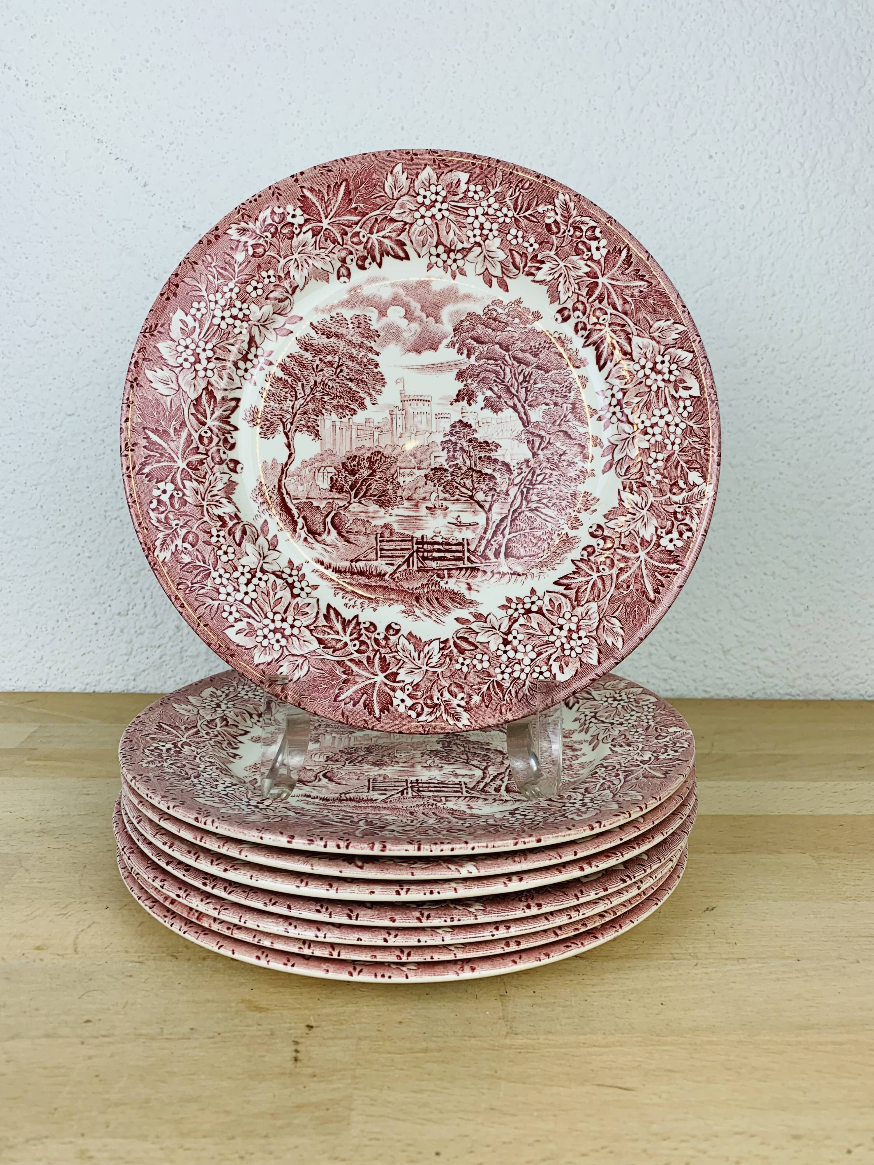 8 ironstone red ironstone iron earth plates