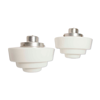 Pair of art deco ceiling lights 1930 diameter 30cm