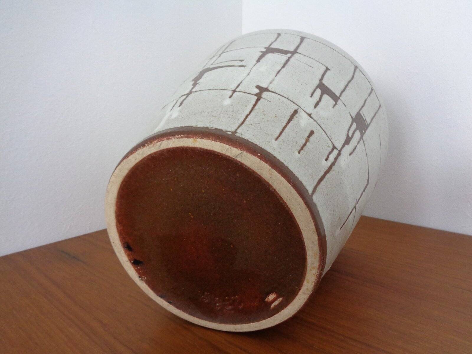Large lava ceramic cachepot, 1970s
