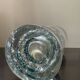 Vintage cylindrical crystal vase with inclusion