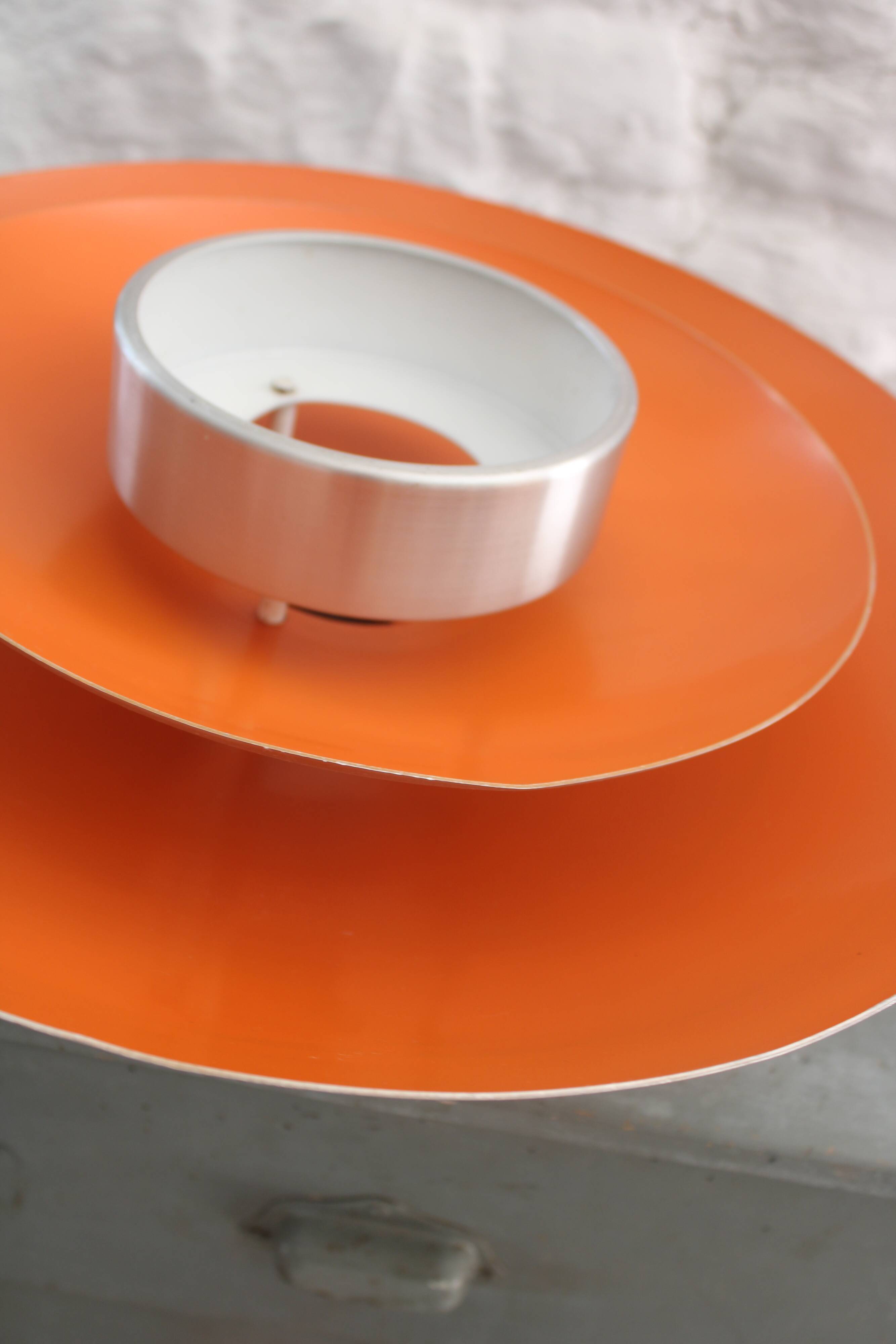 Suspension alu brossé orange