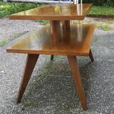 Table low legs compass double tray