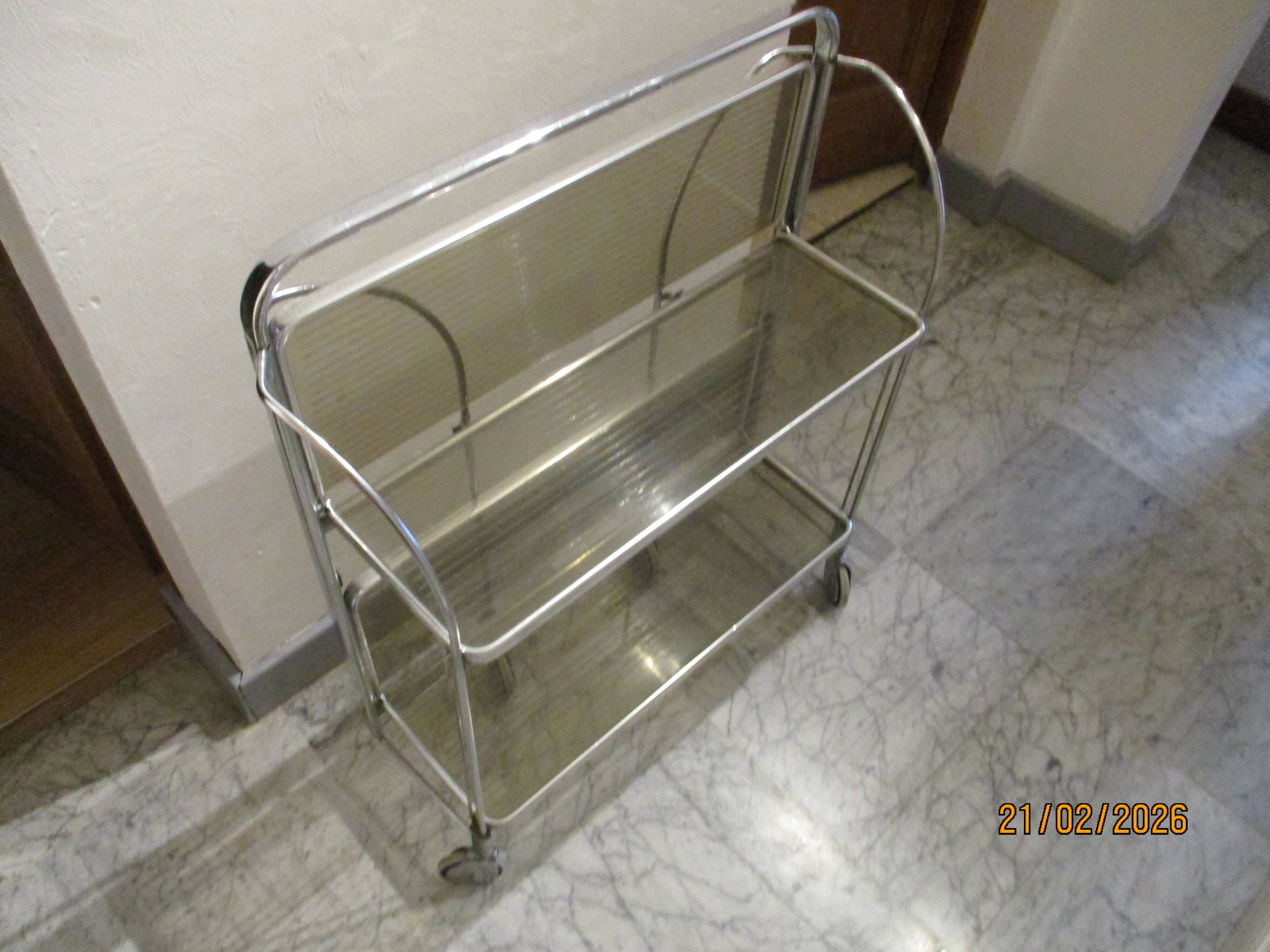 vintage folding dessert trolley from the 1970s