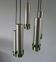 Suspension cascade de tubes en aluminium avec verre vert