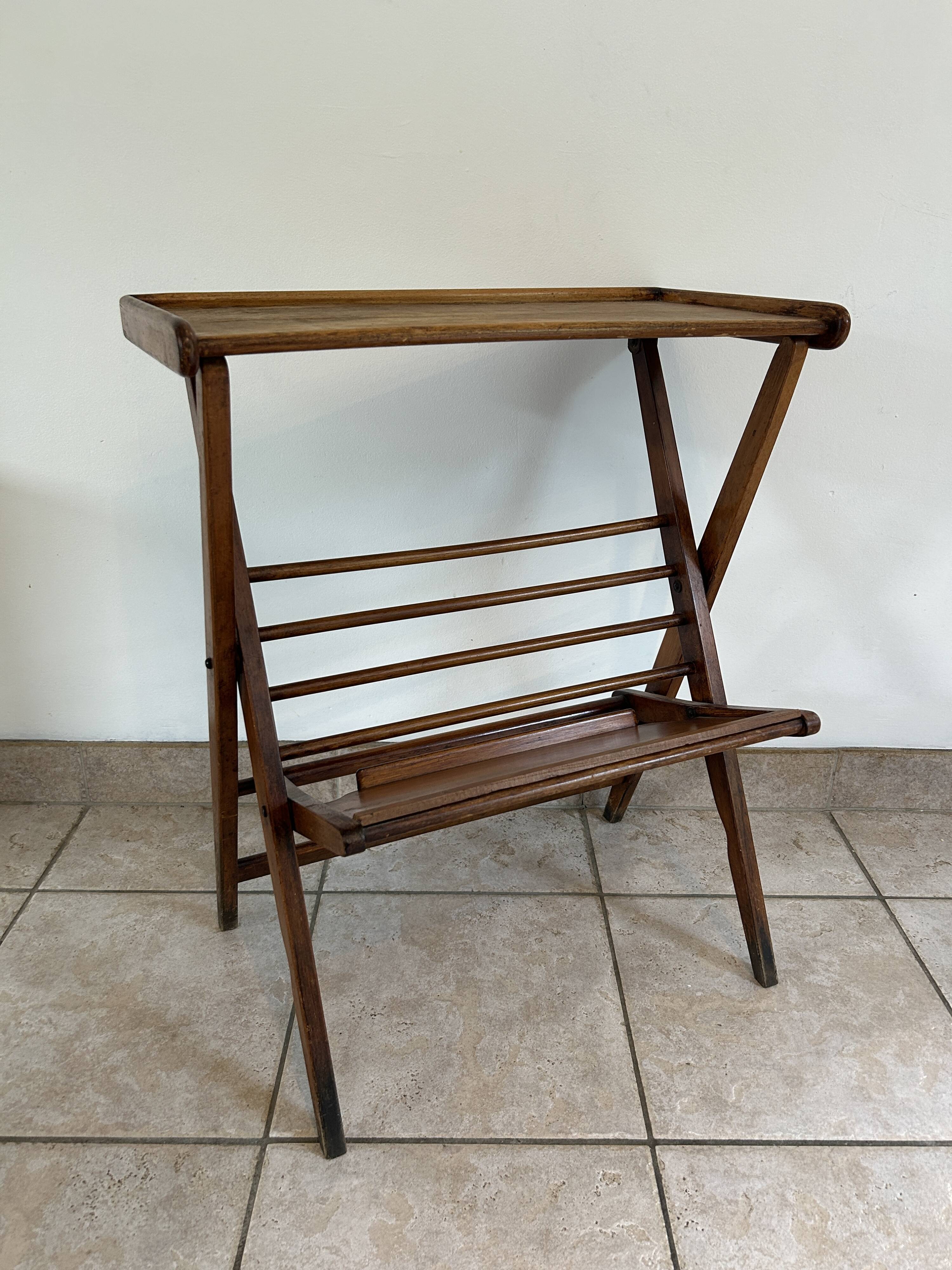 Table d'appoint, porte-revues scandinave vintage