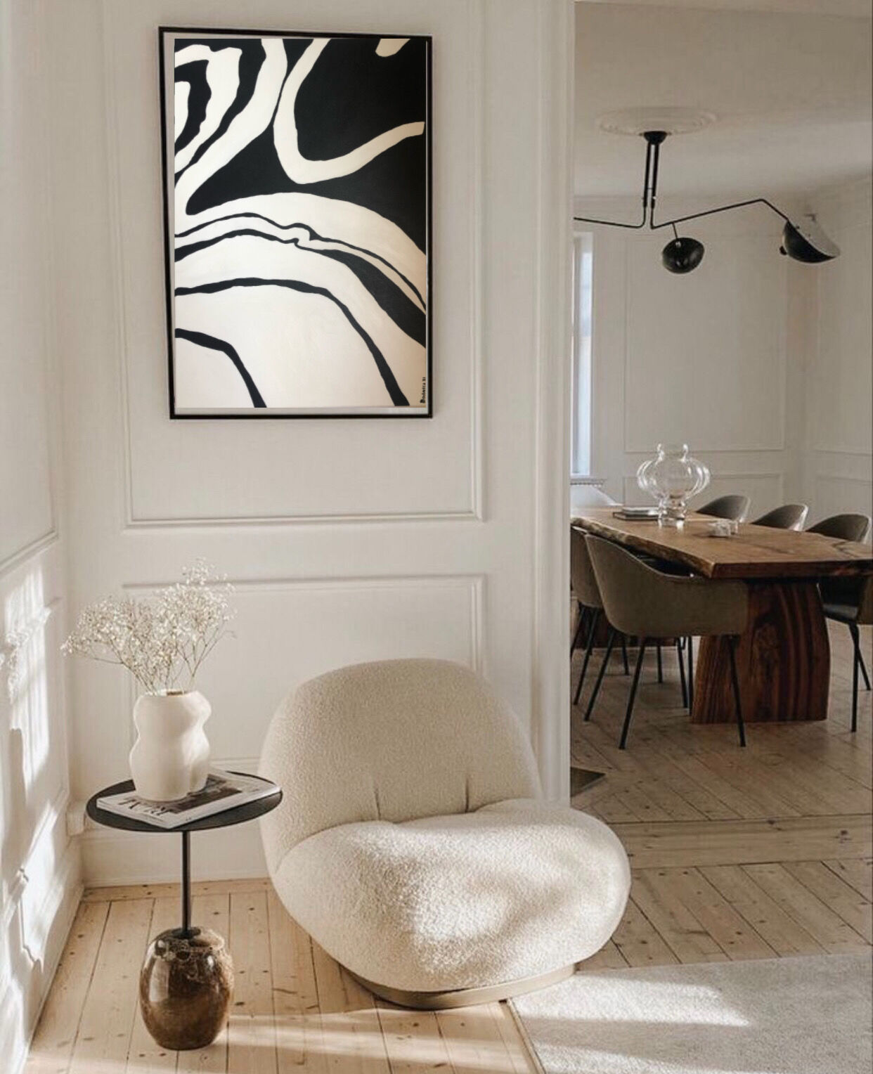 Abstract canvas the marbled