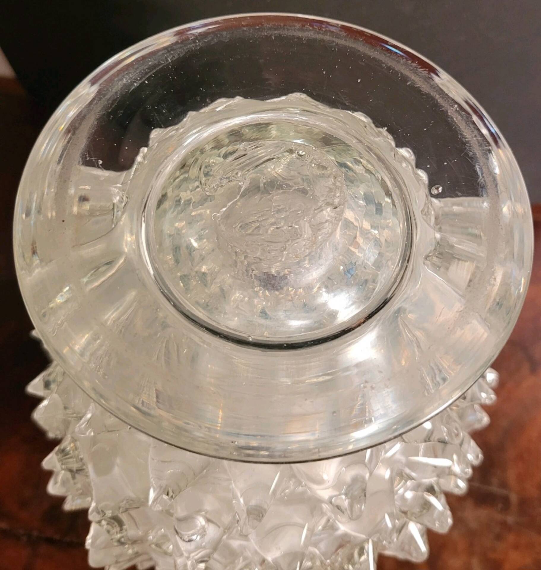 Rostrato vase in clear Murano glass by Barovier & Toso, Italy, 1930s