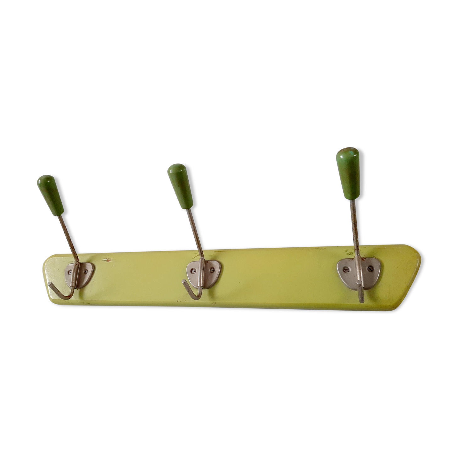 Green vintage coat rack