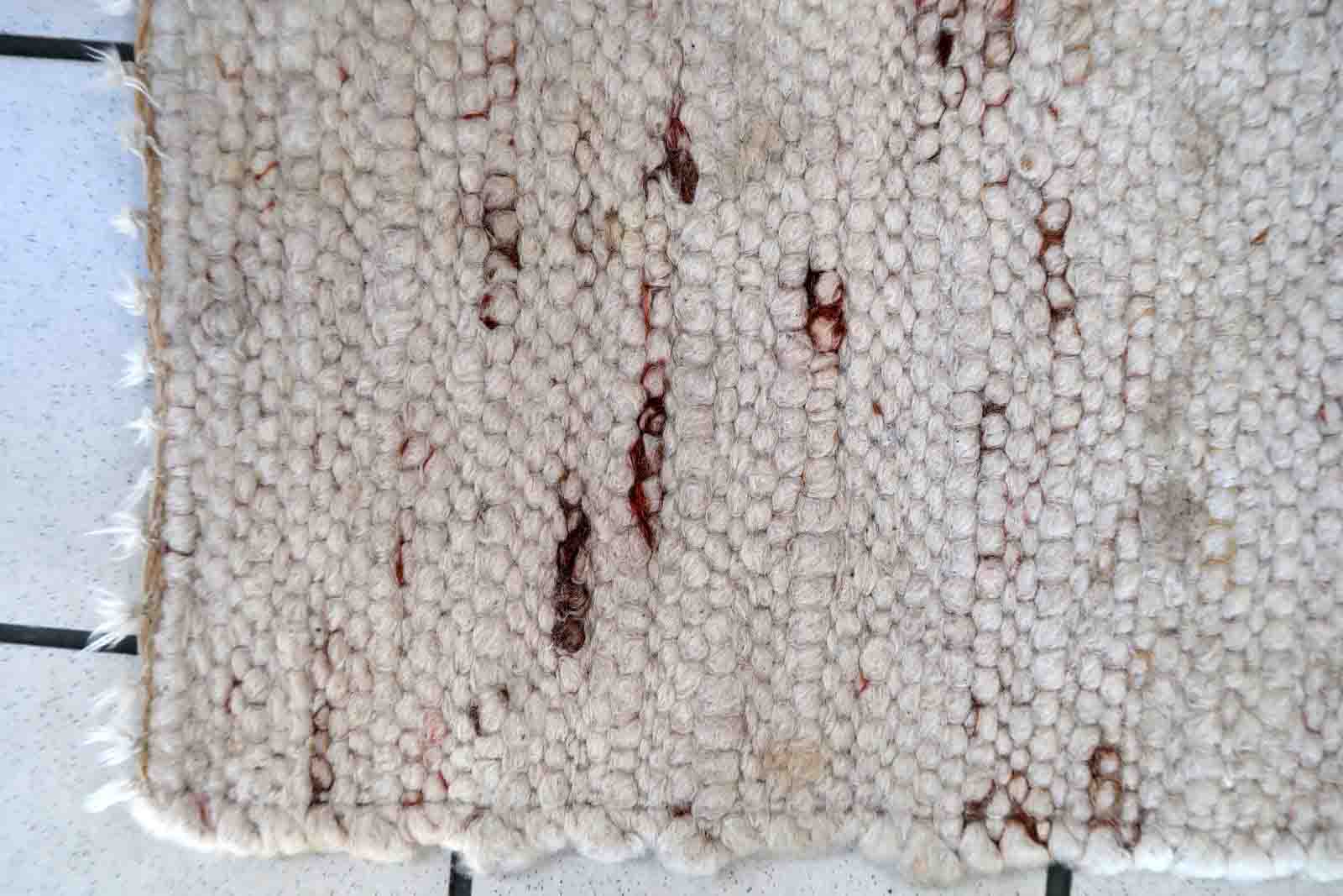 Vintage indian kilim handmade carpet 54cm x 118cm, 1970s