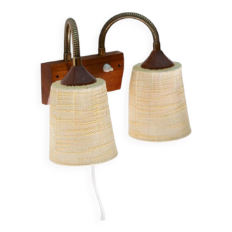 Vintage teak wall lamp for bedside, wall lamp Sweden 1960s