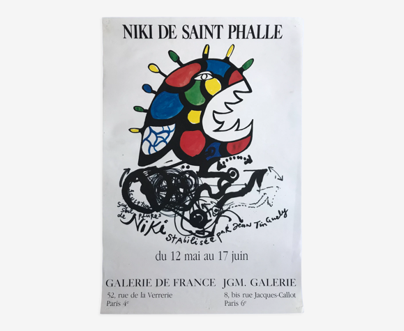 Original poster by Niki de Saint Phalle, Galerie de France / JGM, 1989
