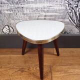 Tripod plant holder table in white formica