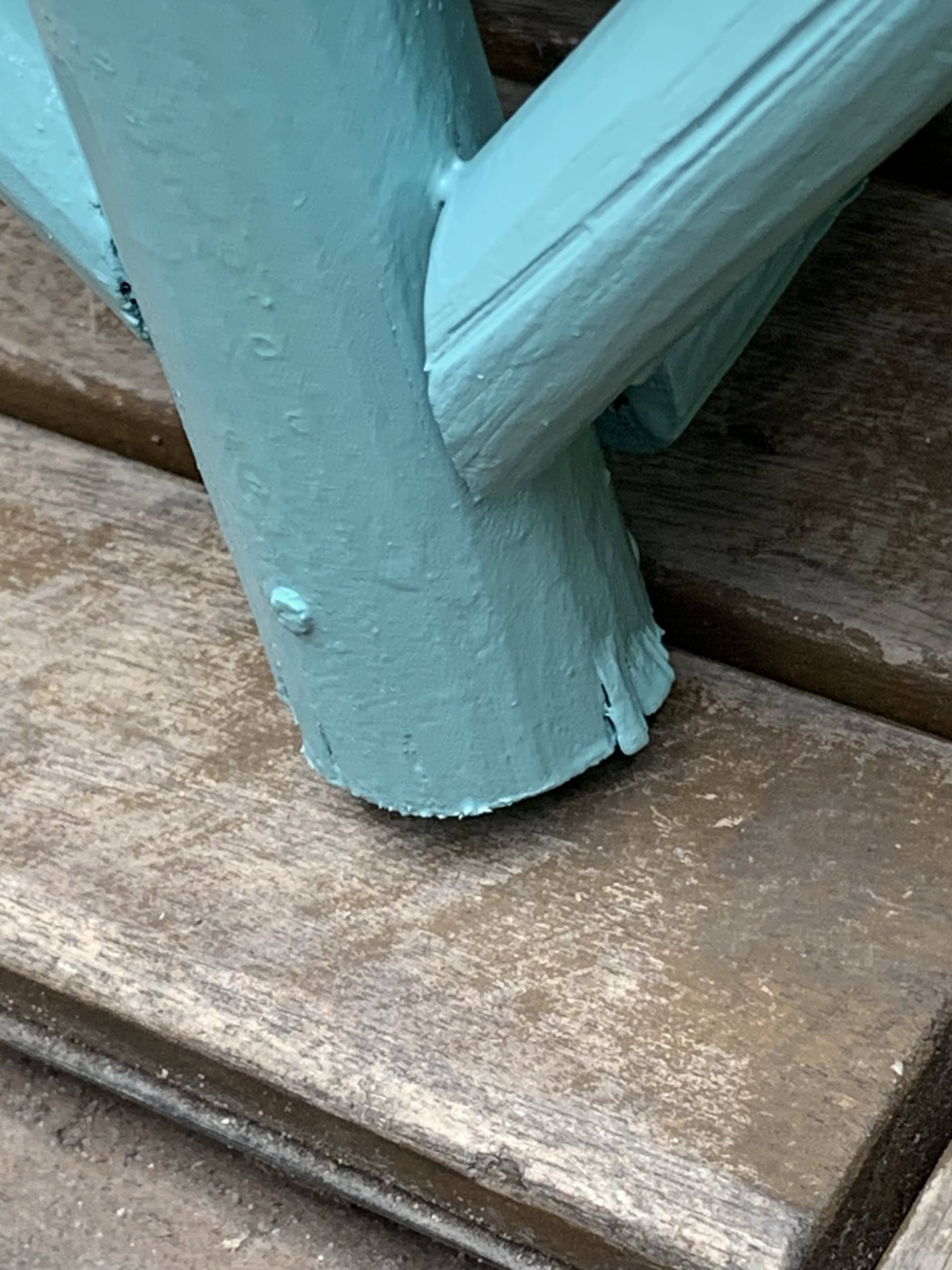 Vintage turquoise rattan corner shelf 1960