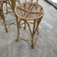 4 vintage rattan stools