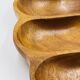 Segmented wooden plateau carved from exotic wood, Asia, 1970s.
