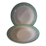 Digoin earthenware soup plates, Lola decor