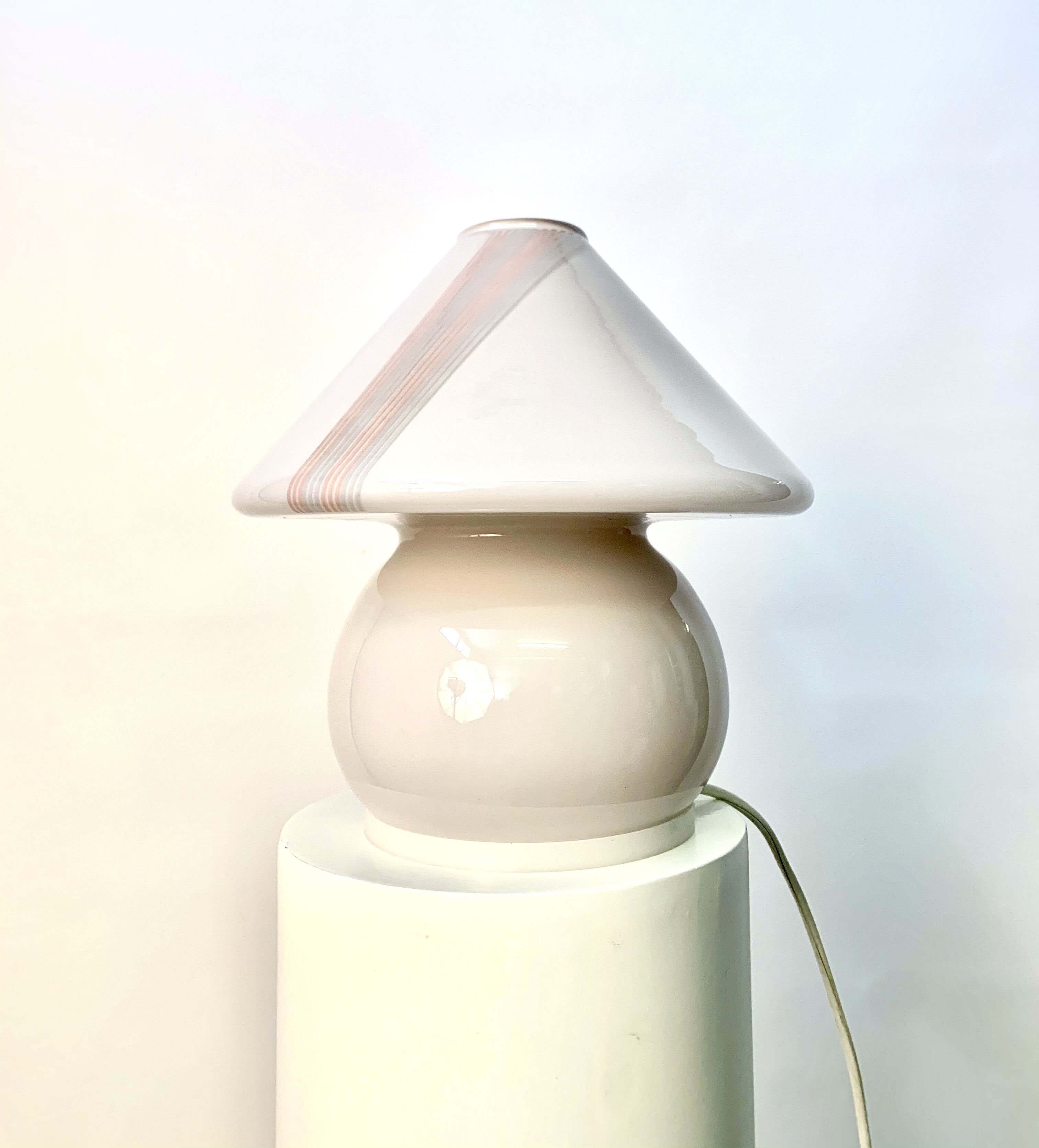 Lampe "champignon" en verre des années 70/80