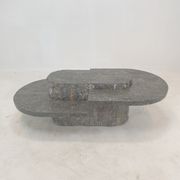Table basse en pierre fossile, Magnussen Ponte, années 1980