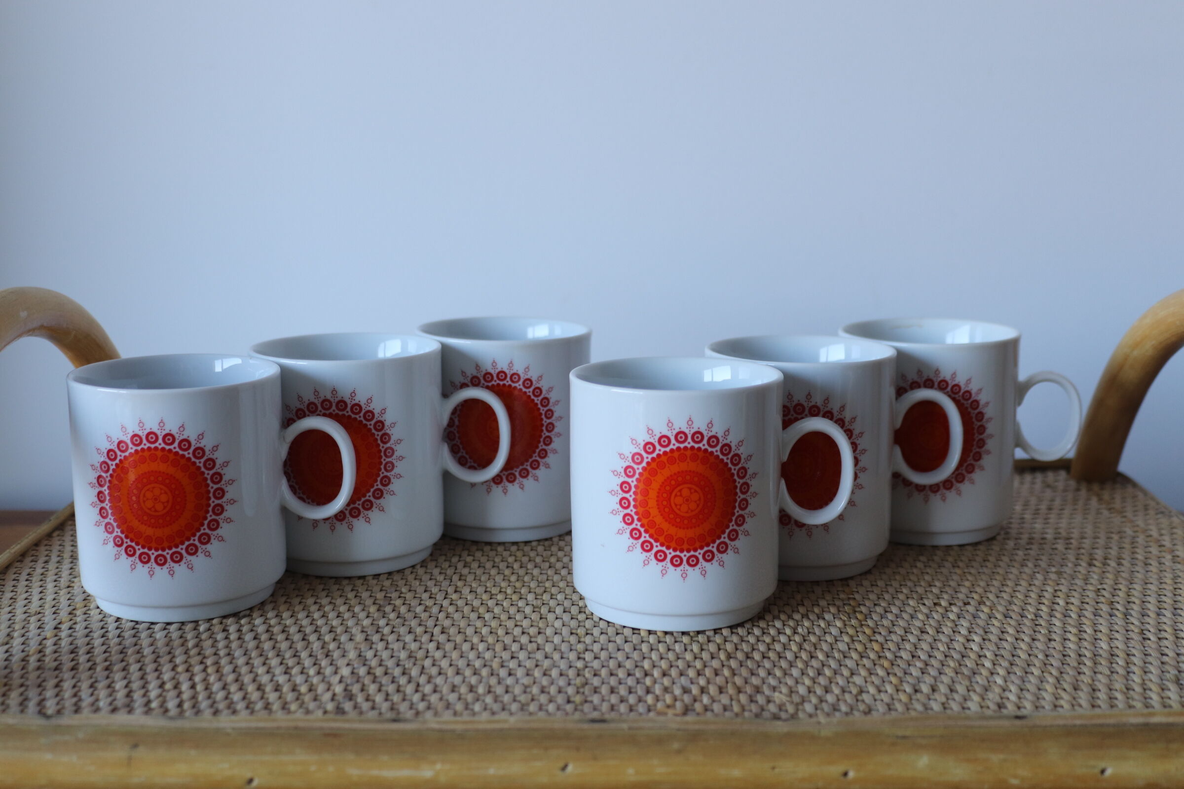 6 coffee cups Winterling Bavaria 70s