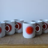 6 coffee cups Winterling Bavaria 70s