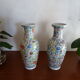 Pair of Chinese thousand flower vases - 20th century pink family period - 31 cm