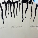 Walk- signed silkscreen printing