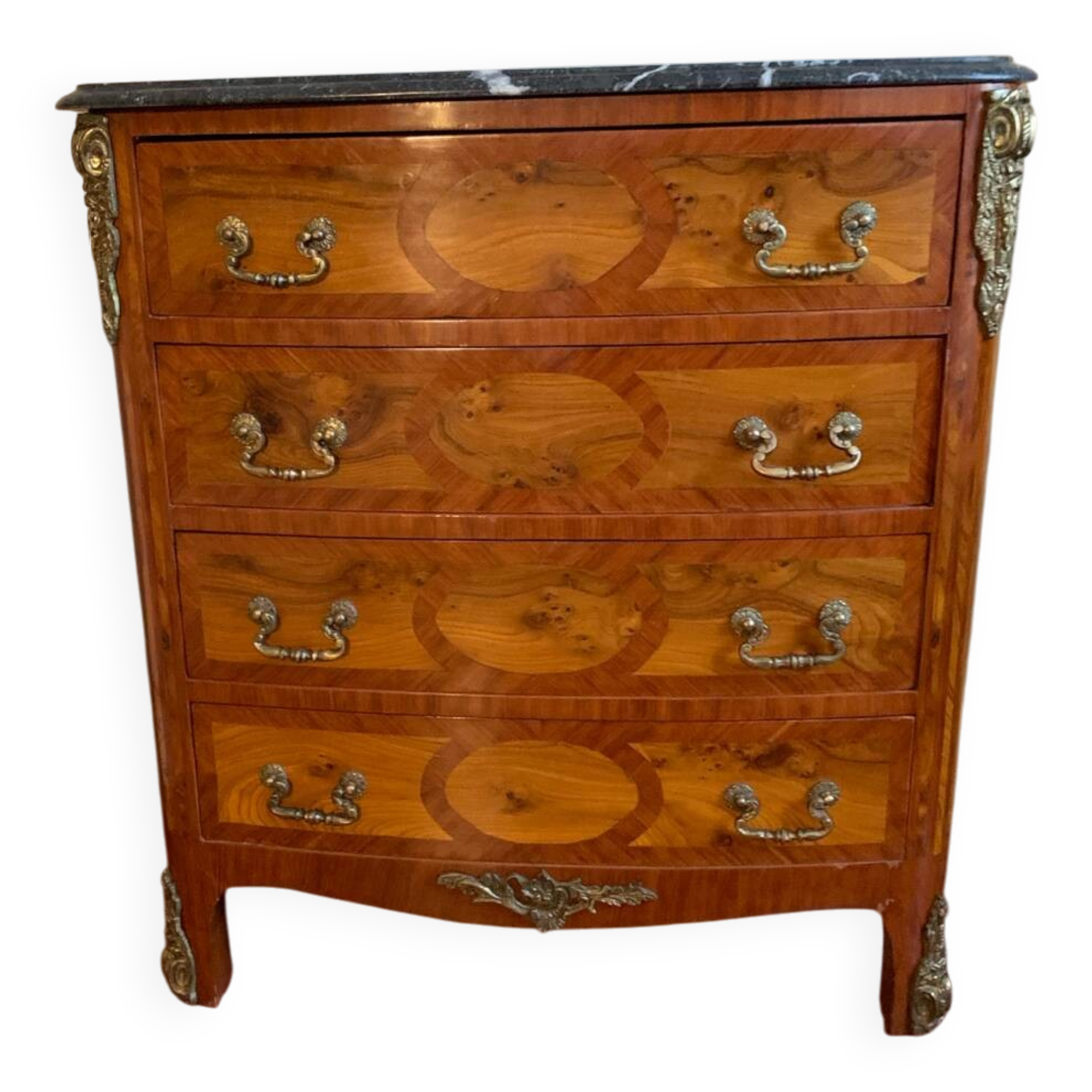 Beautiful black marble chest of drawers