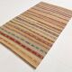 Red & Cream Striped Kilim Rug, 150x260Cm