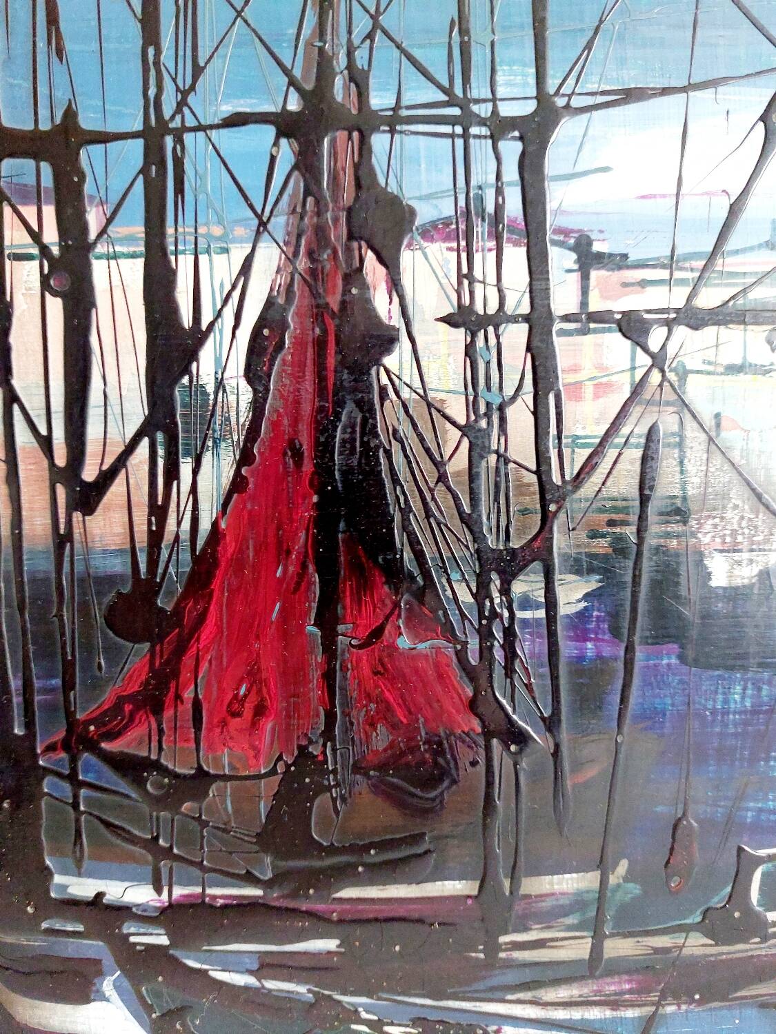 Oil painting on wood