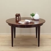 Round rosewood table, Danish design, 1970s, manufacturer: Omann Jun