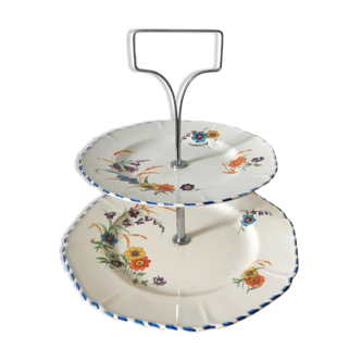 Porcelain server or display stand stamped Parrott & Company, Made in England, n° 478