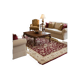 Classic Oriental Carpet Bordeaux & Gold Beige – Élégana red floral pattern