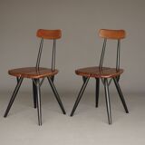 Chaises Pirkka par Ilmari Tapiovaara pour Laukaan Puu. années 1950