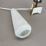 Set of 2 "cone" glass and brass table light, italy 1950s