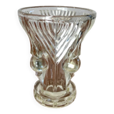 vase en verre effet bulle art déco