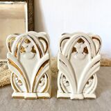 Pair of art deco fireplace vases