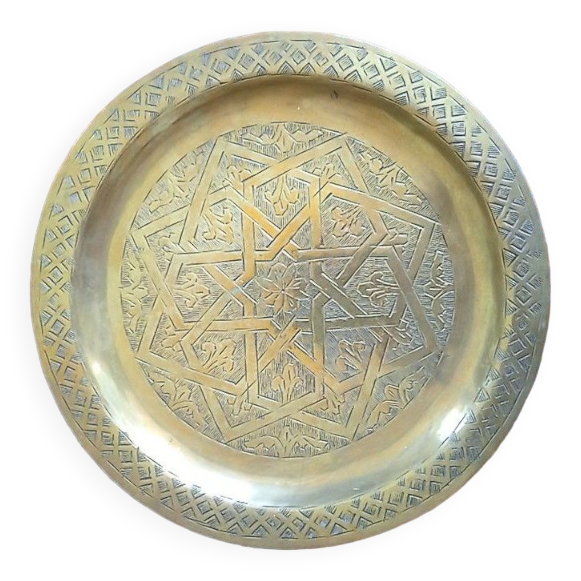 Brass dish - 24.5 cm - artisanal work
