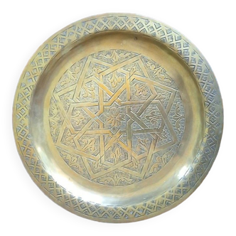 Brass dish - 24.5 cm - artisanal work