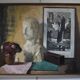 Roger Cortet (1910-1978) Still Life with White Sculpture Oil on Canvas Signed